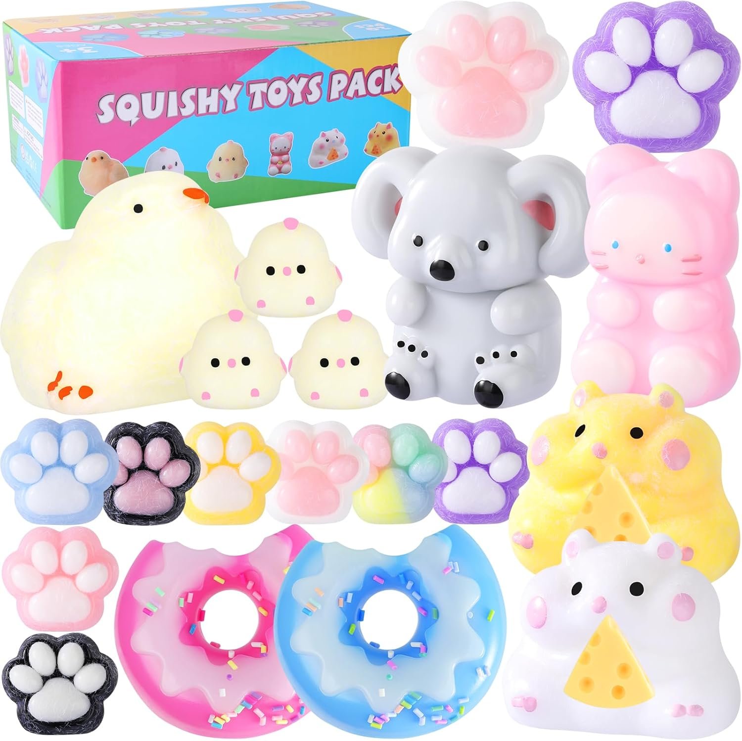 20-Pack Squishy Fidget Toys – Stress Relief Gift Set - Image 3