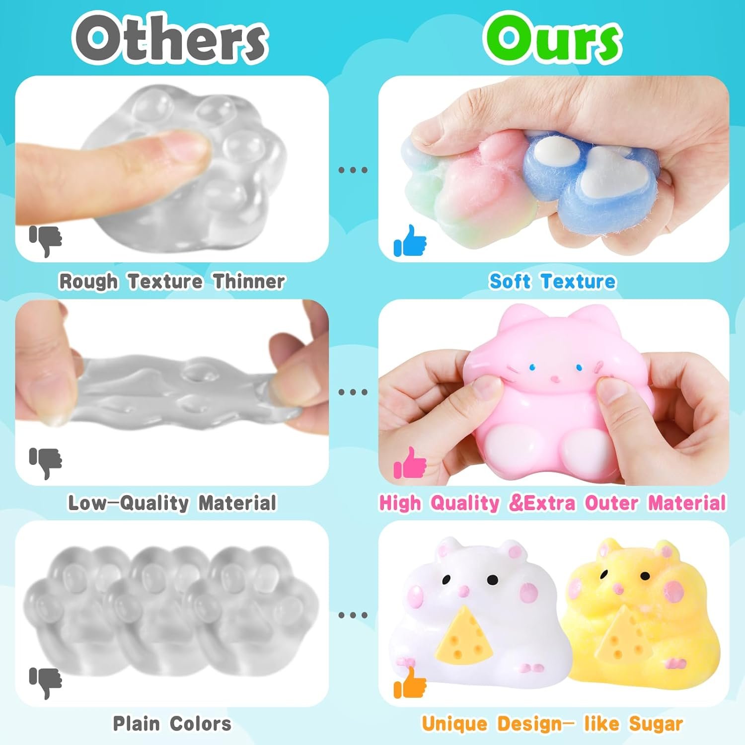20-Pack Squishy Fidget Toys – Stress Relief Gift Set - Image 4